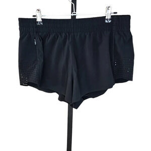Athleta Womens Hustle 3" Shorts Size Medium Black  Lined Athletic